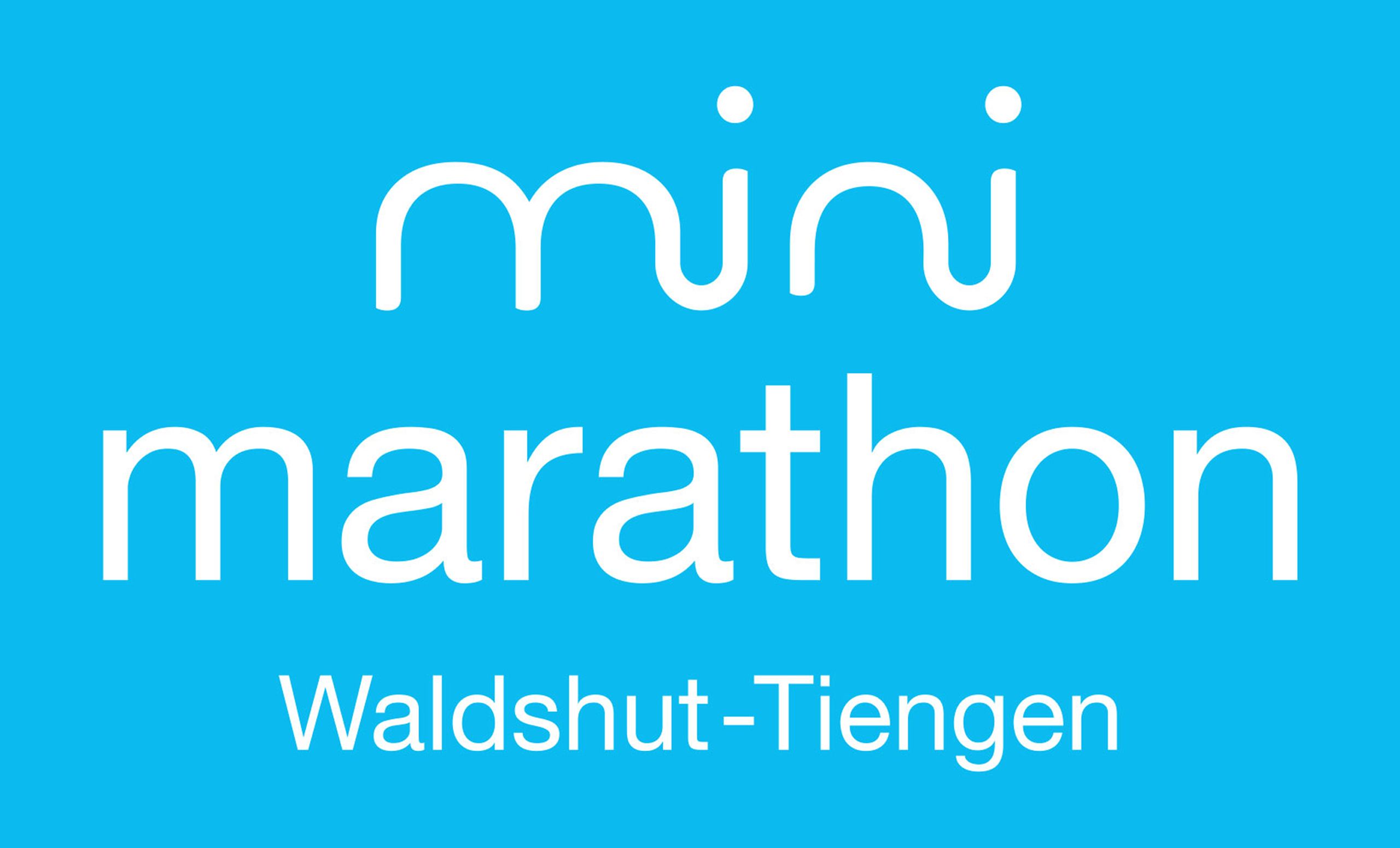 Mini-Marathon Logo auf blau