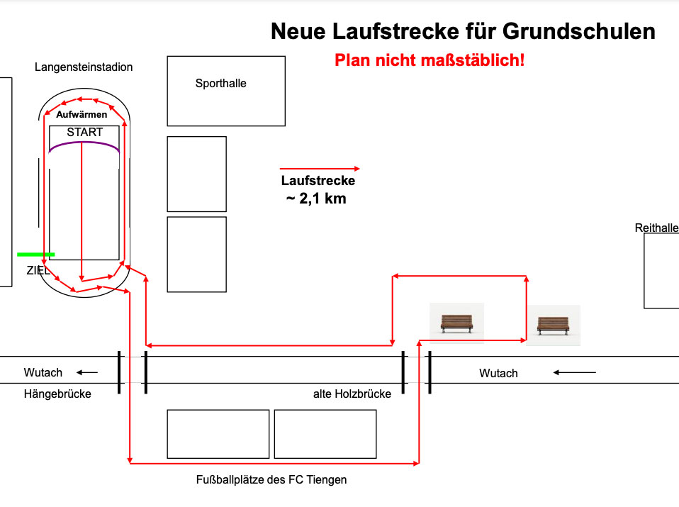 Laufstrecke Mini-Marathon Grundschulen